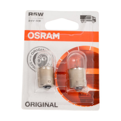 Автолампа Osram R5W BA15s, 2шт 24V ,1,10 5627-02B