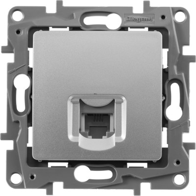 Legrand Розетка телефонная RJ11 Legrand Etika алюминий 672440