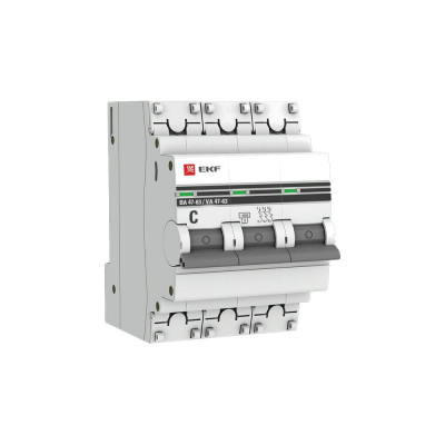 Автоматический выключатель EKF ВА 47-63 PROxima mcb4763-3-04C-pro