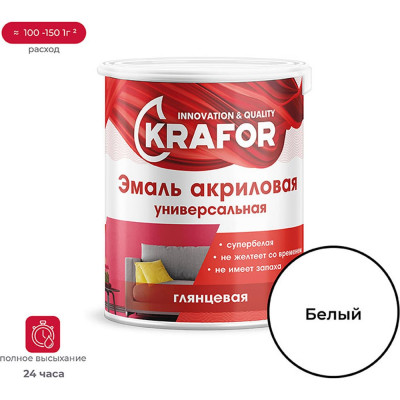 Акриловая эмаль KRAFOR 44981