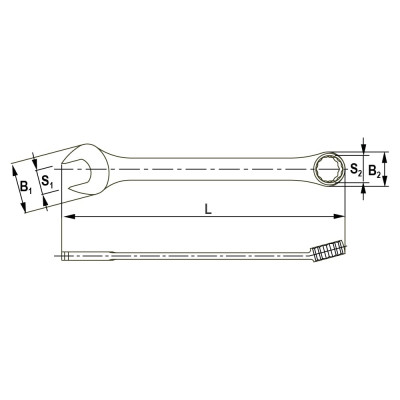 Комбинированный дюймовый гаечный ключ THORVIK CWI0078 52906