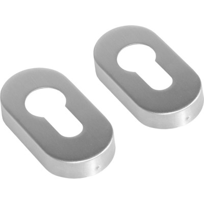 DOORLOCK Ключевина DL UR01 PZ Rt нержавеющая сталь овальная для профильных дверей 73317