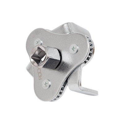 Съемник масляного фильтра ROCKFORCE краб с плоским захватом, 3/8+адаптер 3/8Mx1/2F RF-61904A(25685)