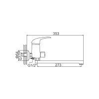 Смеситель для ванны Ledeme L2202B-25 89239