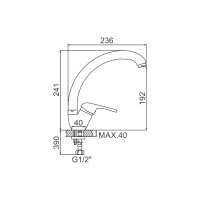 Смеситель для кухни Ledeme L4139-B 806709
