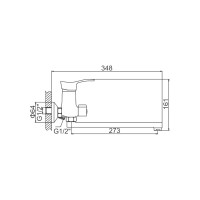 Смеситель для ванны Ledeme L2214-B 805830