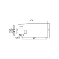 Смеситель для ванны Ledeme L2270 65789