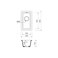 IDDIS Мойка Granucryl для подстольного монтажа цвет белый Tanto TU1W261i87
