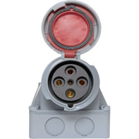 Розетка стационарная наружная EKF 1442 3Р+РЕ 125А 380В IP67 ps-1442-125-380