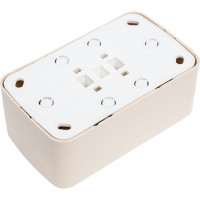 Розетка Intro 320402 2х2PE Schuko,16А, 250В, IP20, ОУ, Polo, слоновая кость Б0036131
