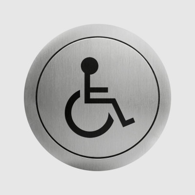 Табличка "Туалет для лиц с ограниченными возможностями" нержавеющая сталь матовый цвет Nofer 16724.2.S