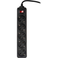 Удлинитель ФАZАс сетевым фильтром FOP-05GS-300-bk 2.2кВт 5х3м с заземлением ПВС 3х0.75 с выкл. черн. 10А IP20 5007642