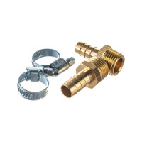 Штуцер пневматический наружная резьба 1/4- елочка 12 мм ROCKFORCE RF-MH04/08(1900)