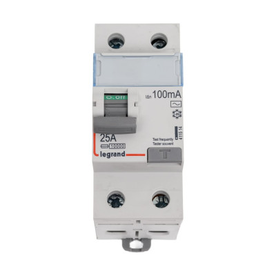 Выключатель дифференциального тока Legrand DX3 2П 25А 100мА-AC 411514