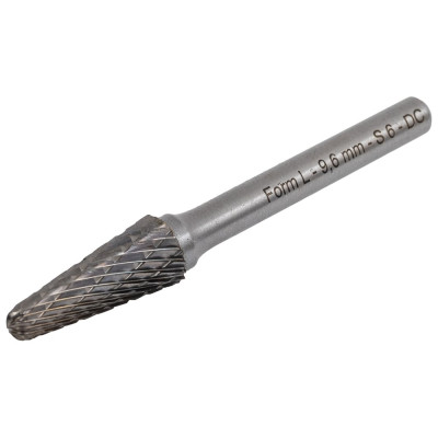 Бор-фреза форма L конус с закругленной головой EXTRA (9.6x25 мм, хвостовик 6 мм) D.BOR 121927250096