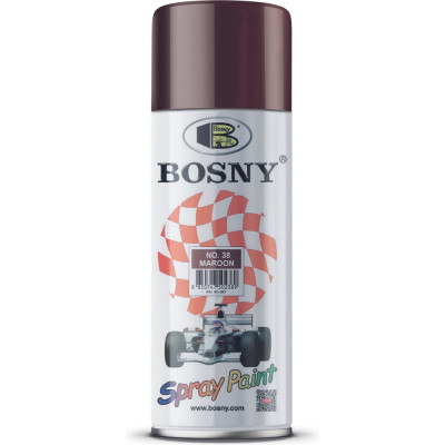 Акриловая краска аэрозоль Bosny бордовый RAL 3004 38