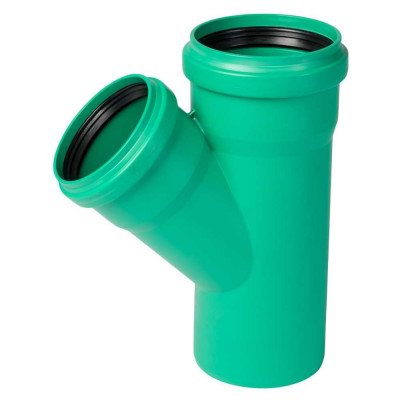 Тройник ливневой канализации Ostendorf 125/110, 45 градусов 772340