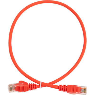 Патч-корд LANMASTER RJ45-RJ45, 4 пары, UTP, категория 5е, 5 м, оранжевый, LSZH, LAN-PC45/U5E-5.0-OR
