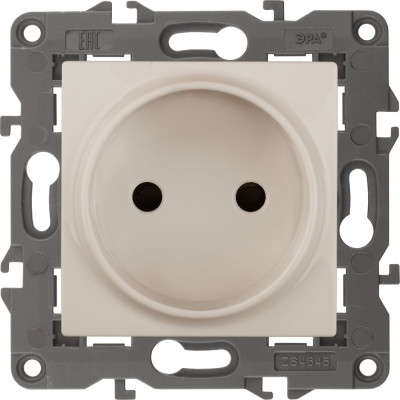 Розетка ЭРА 14210502 2P, 16A-250В, IP20, Elegance, слоновая кость Б0034285
