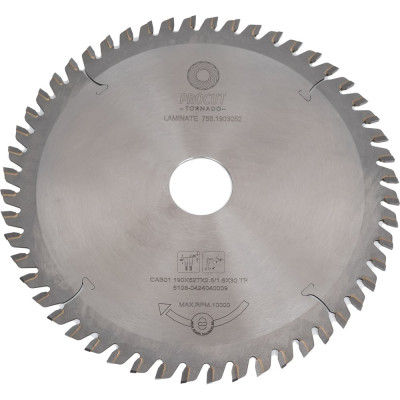 Диск отрезной для ламината и МДФ (190x30x2.6/1.6 мм; Z=52 TFZ) PROCUT 755.1903052