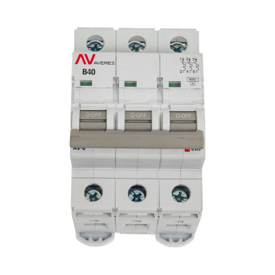 Автоматический выключатель EKF AV-6 3P 40A B 6kA AVERES mcb6-3-40B-av