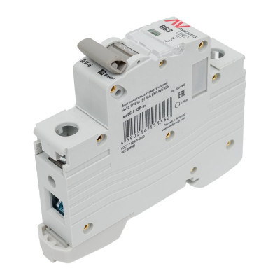 Автоматический выключатель EKF AVERES AV-6, 1P, 63A, B, 6kA mcb6-1-63B-av