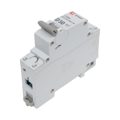 Автоматический выключатель EKF PROxima, ВА 47-63, 1P, 50А, D, 4,5kA mcb4763-1-50D-pro
