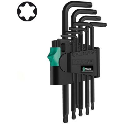 Набор Г-образных ключей Wera 967 PKL/9 CLIP 9TLG/9 PCS WE-024242