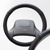 Оплетка SKYWAY Art-1 L черная экокожа S01102343
