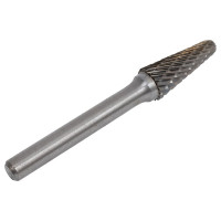 Бор-фреза форма L конус с закругленной головой EXTRA (9.6x25 мм, хвостовик 6 мм) D.BOR 121927250096