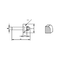 Фреза HM карнизная (9.5х15х56х31.75 мм) REDVERG 840441 6625668
