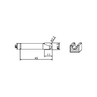 Фреза HM карнизная (9.5х11х3.2х45 мм) REDVERG 840641 6625687
