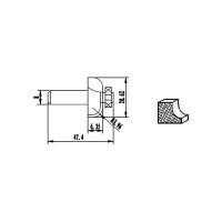 Фреза HM галтельная (20.62х6.35х3.96х47.4 мм) REDVERG 840561 6625680