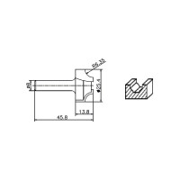 Фреза HM профильная тип E (25.4х13.8х6.35х45.8 мм) REDVERG 840721 6625695