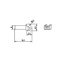 Фреза HM профильная тип H (12.7х9.5х2.6х43.5 мм) REDVERG 840771 6625700