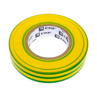 Изолента EKF класс В общ. примен. 0,13х15мм 20м. желто-зеленая plc-iz-b-yg