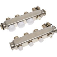 Коллекторный блок для теплого пола и радиаторного отопления 1x3/4EU отв.-3 Gekon GK 73103