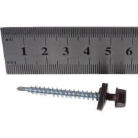 Кровельный саморез Стройметиз 4,8х51 темно-коричневый RAL 8017 уп. 200 шт. 2100056