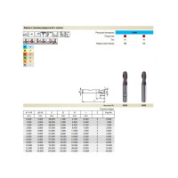 Фреза сферическая Super Line (2 мм; Z=2; DIN6527L; твердый сплав; тип N; FIRE) Guhring 5585 2,000