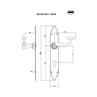 Ручка дверная Amig чёрная 108-280х45