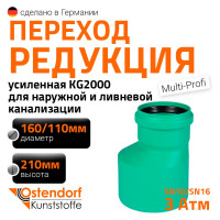 Редукция для наружной канализации Ostendorf ПП 160х110 мм 775350
