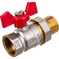 Шаровой кран Terma RED 1 с американкой 26150