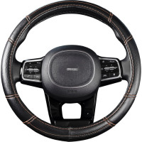 Оплетка SKYWAY Top-3 M, черно/Оранжевая, экокожа S01102051