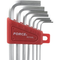 Набор длинных Г-образных ключей 1,5-6 мм, 7 предметов FORCE 5076XL