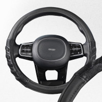 Оплетка SKYWAY Racer-1 M, черная, экокожа S01102414