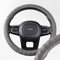 Оплетка SKYWAY Real-3 М, серая, натуральная кожа S01108006