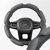 Оплетка SKYWAY Sponge classic 8 подушечек, M, серая, замша S01101033