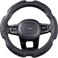 Оплетка SKYWAY Sponge ribby 6 подушечек, M, черная, экокожа S01102223