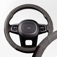 Оплетка SKYWAY Luxury-4 M, серая, экокожа S01102379