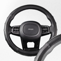 Оплетка SKYWAY Luxury-6 M, черная, экокожа S01102430